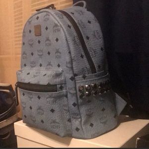 Mcm blue backpack